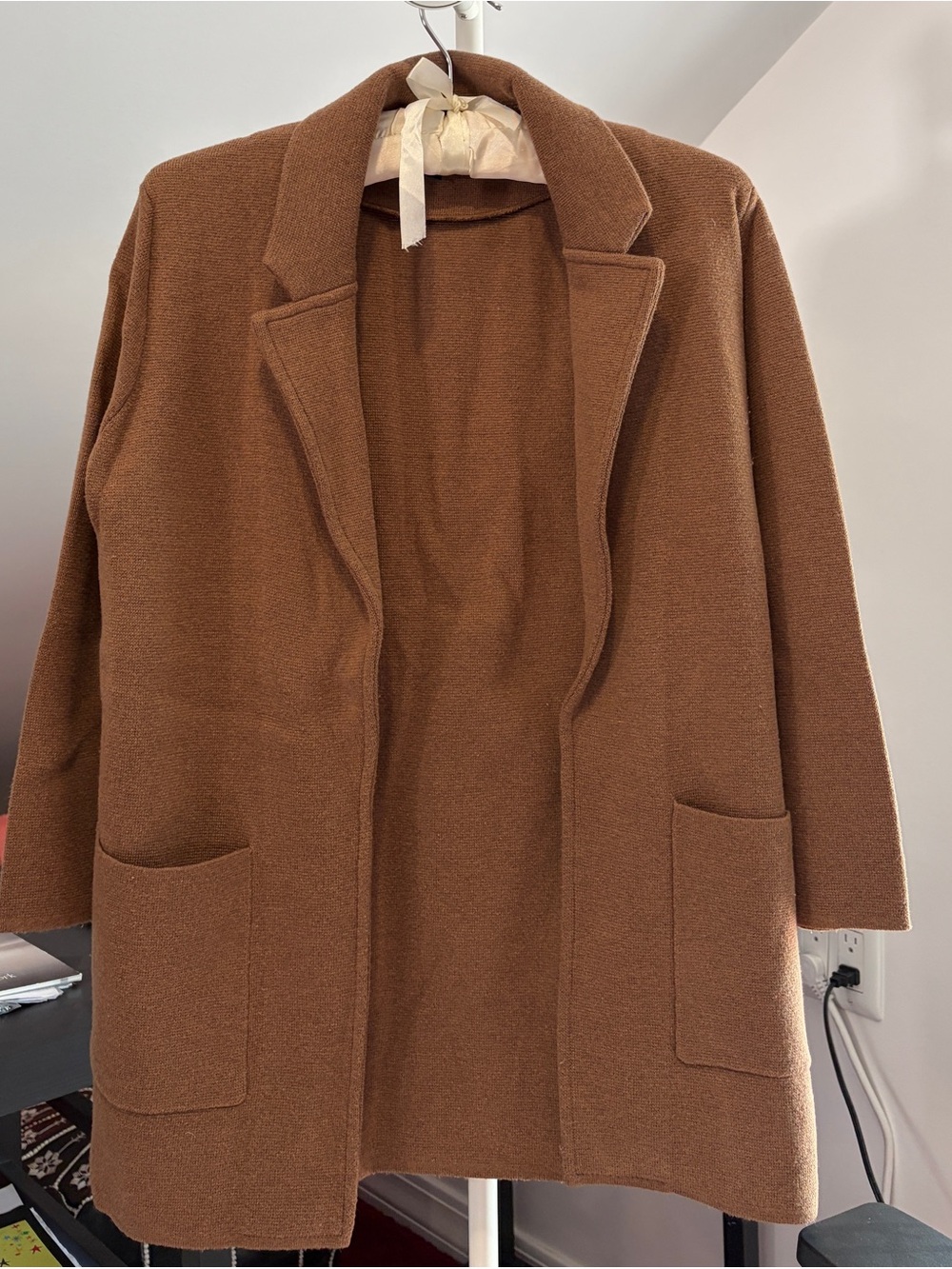 J.Crew Brown Open Front Sweater Blazer